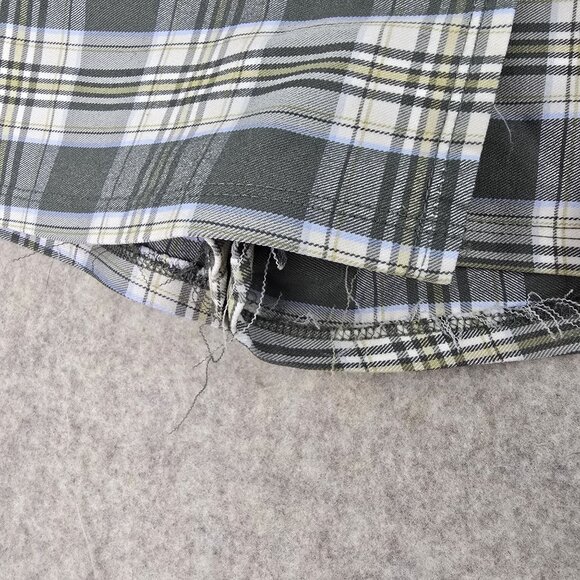 Plaid Green & White Pleated Skort With Side Slit Size S - Picture 4 of 11